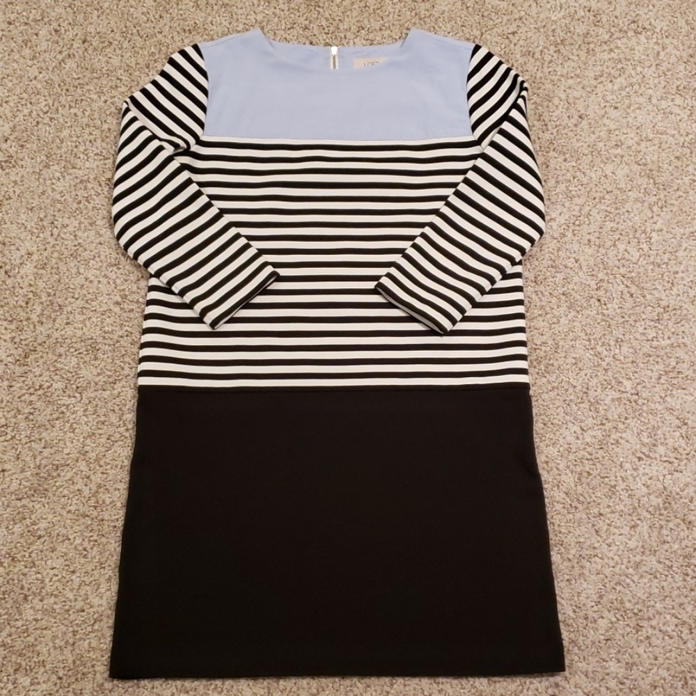 LOFT color block striped dress